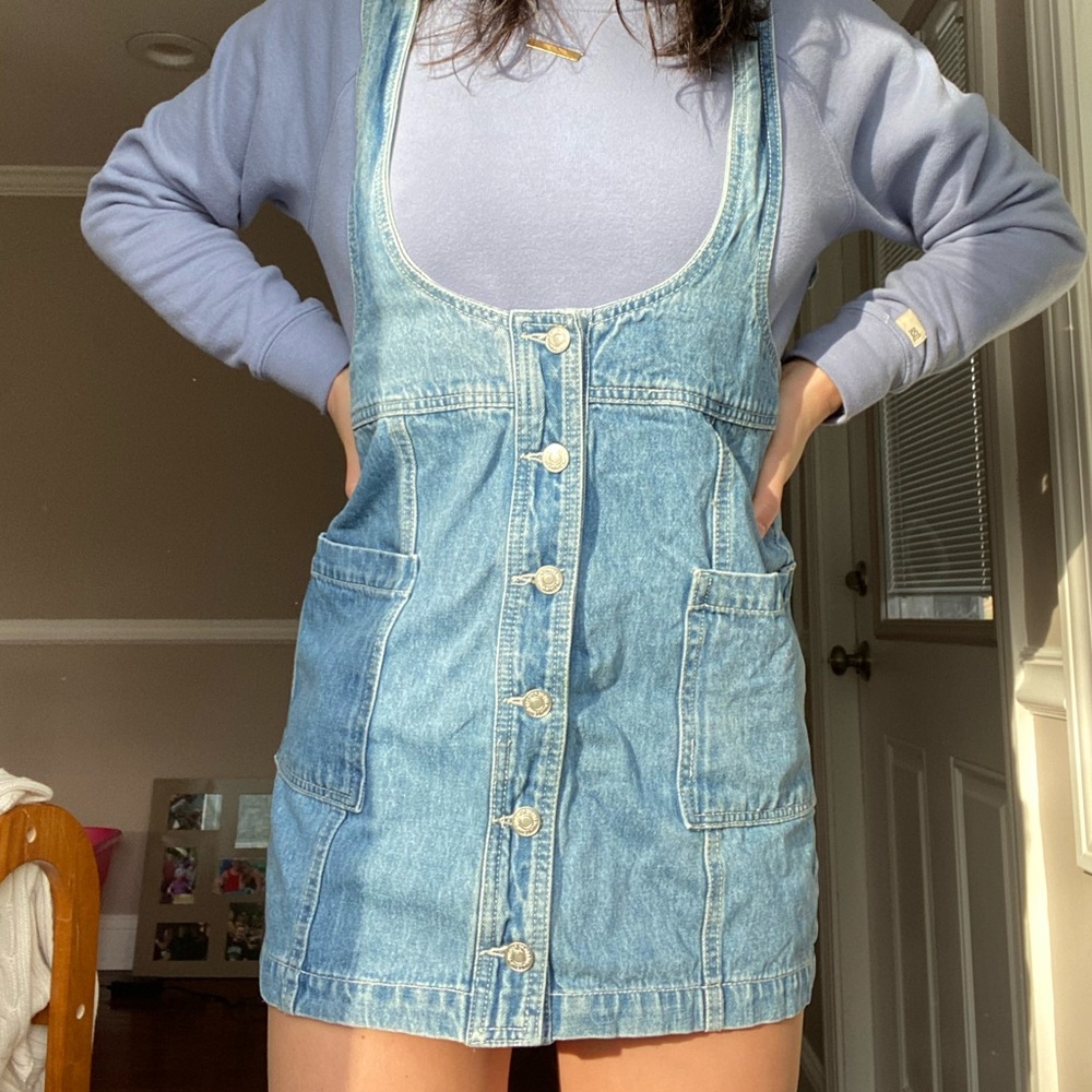 Jean overall dress
